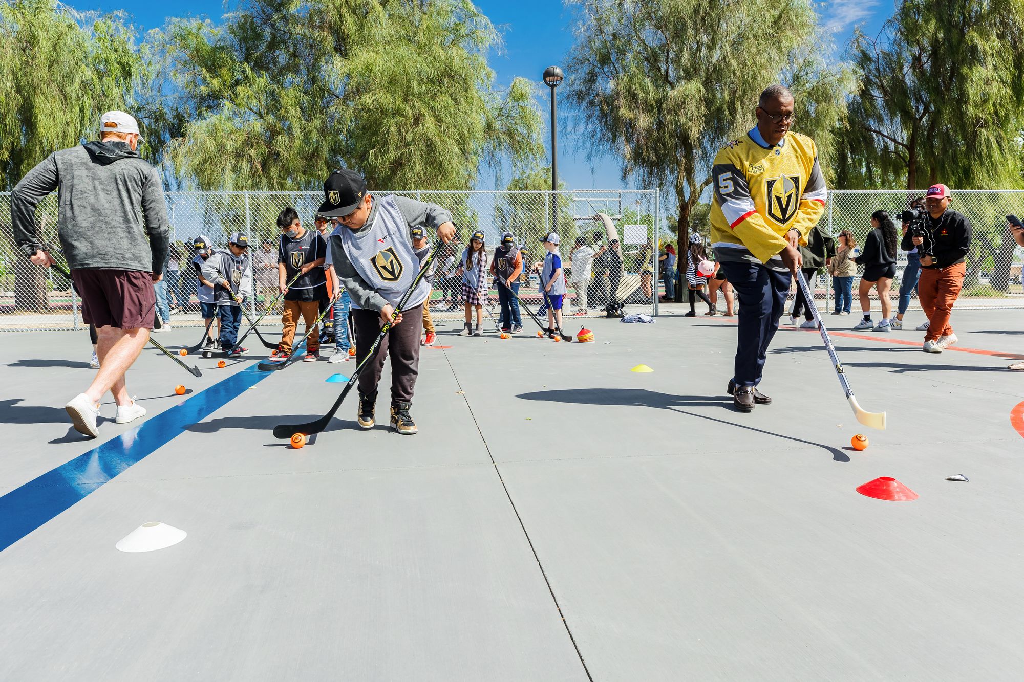 VGK Ball Hockey Rink Opens in Lorenzi Park