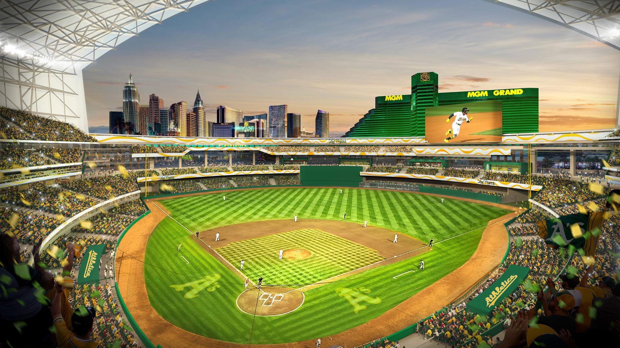 Athletics Release First Renderings of Club's Proposed New Ballpark in Las Vegas